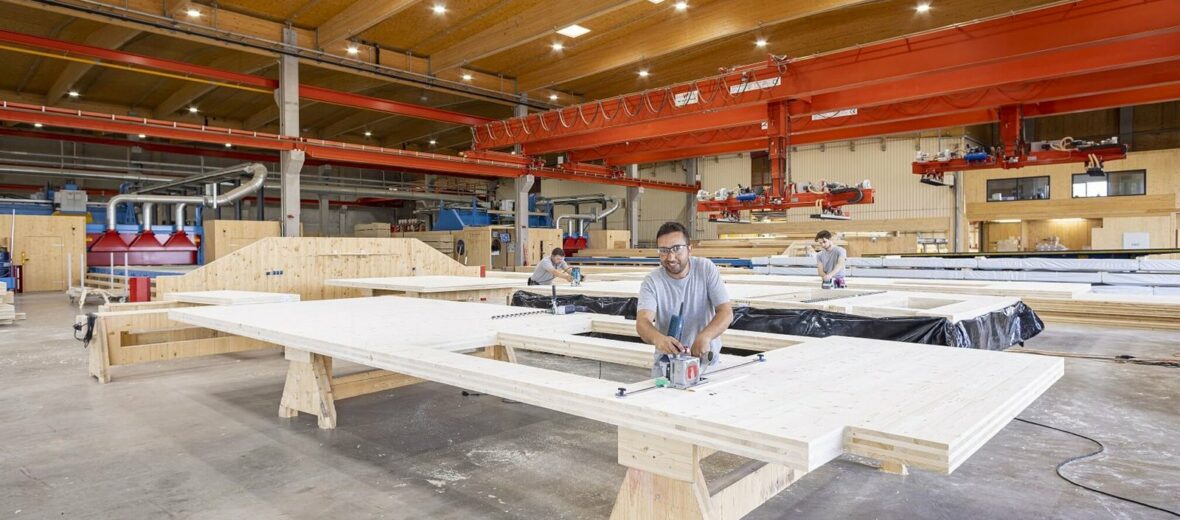 Produktionshalle von binderholz