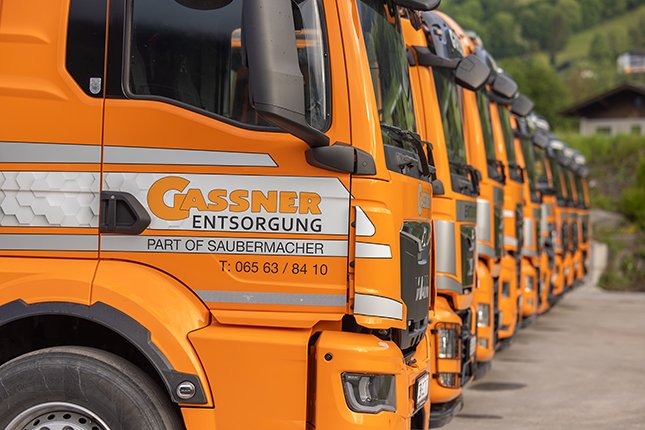 LKW-Flotte von Gassner Entsorgung