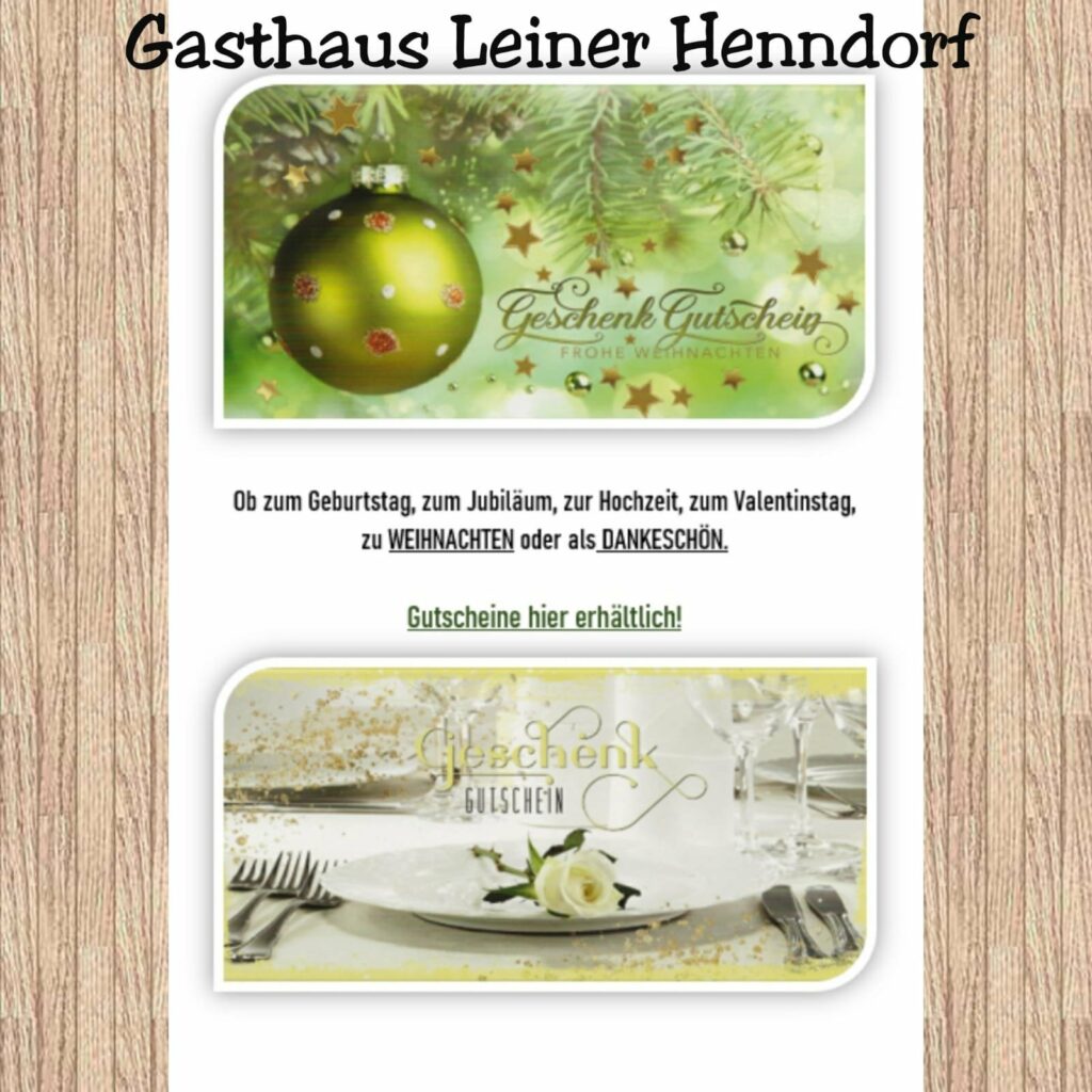 Gasthaus Leiner KG – Unter-Henndorf